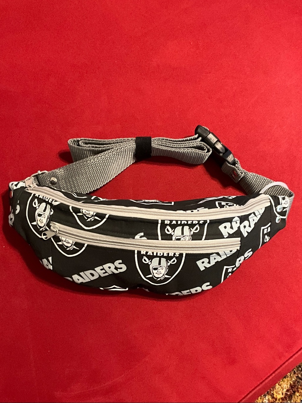 Las Vegas Raiders Black Logo Fanny Pack